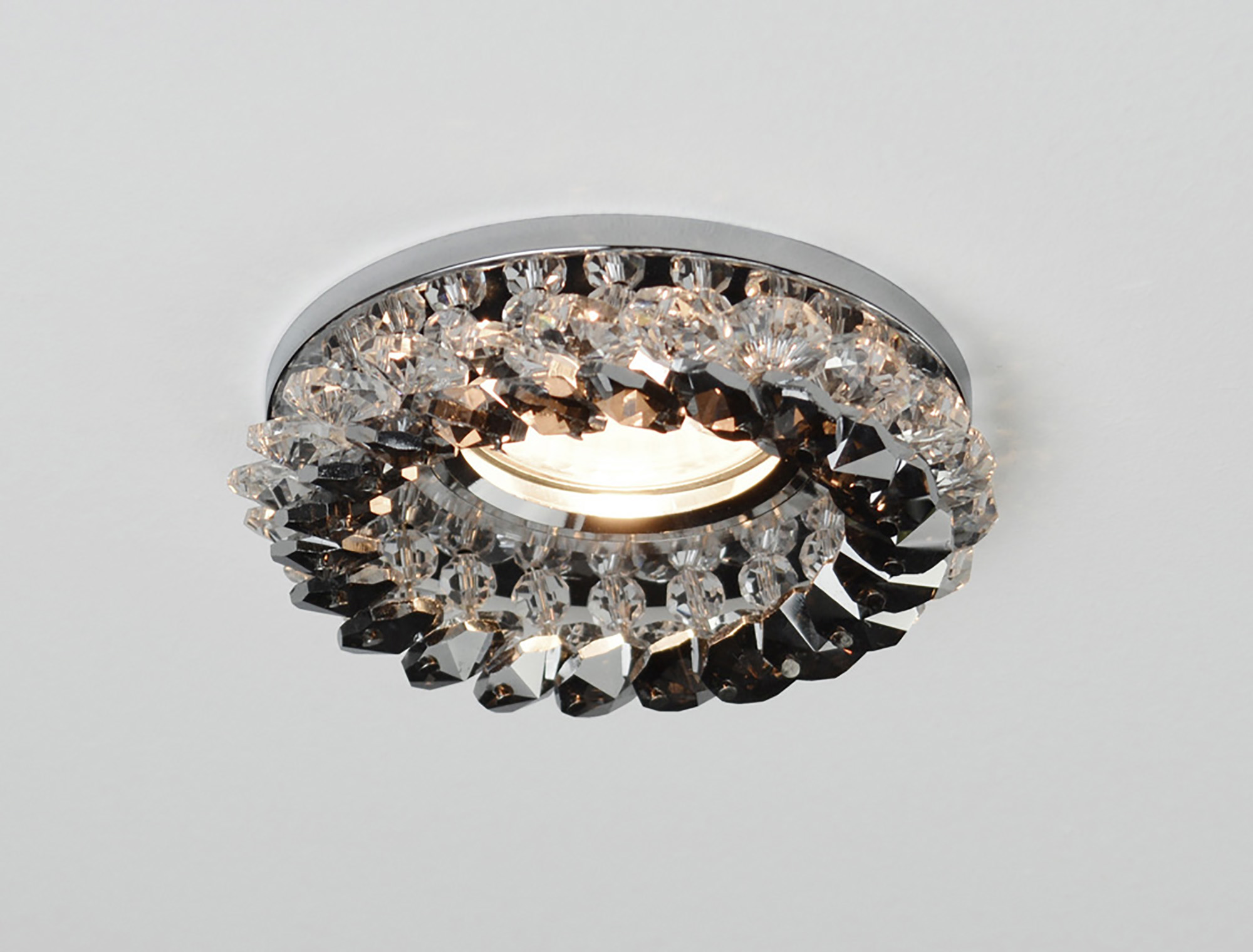 IL30805SM  Crystal Cluster Downlight Round Rim Only Smoked